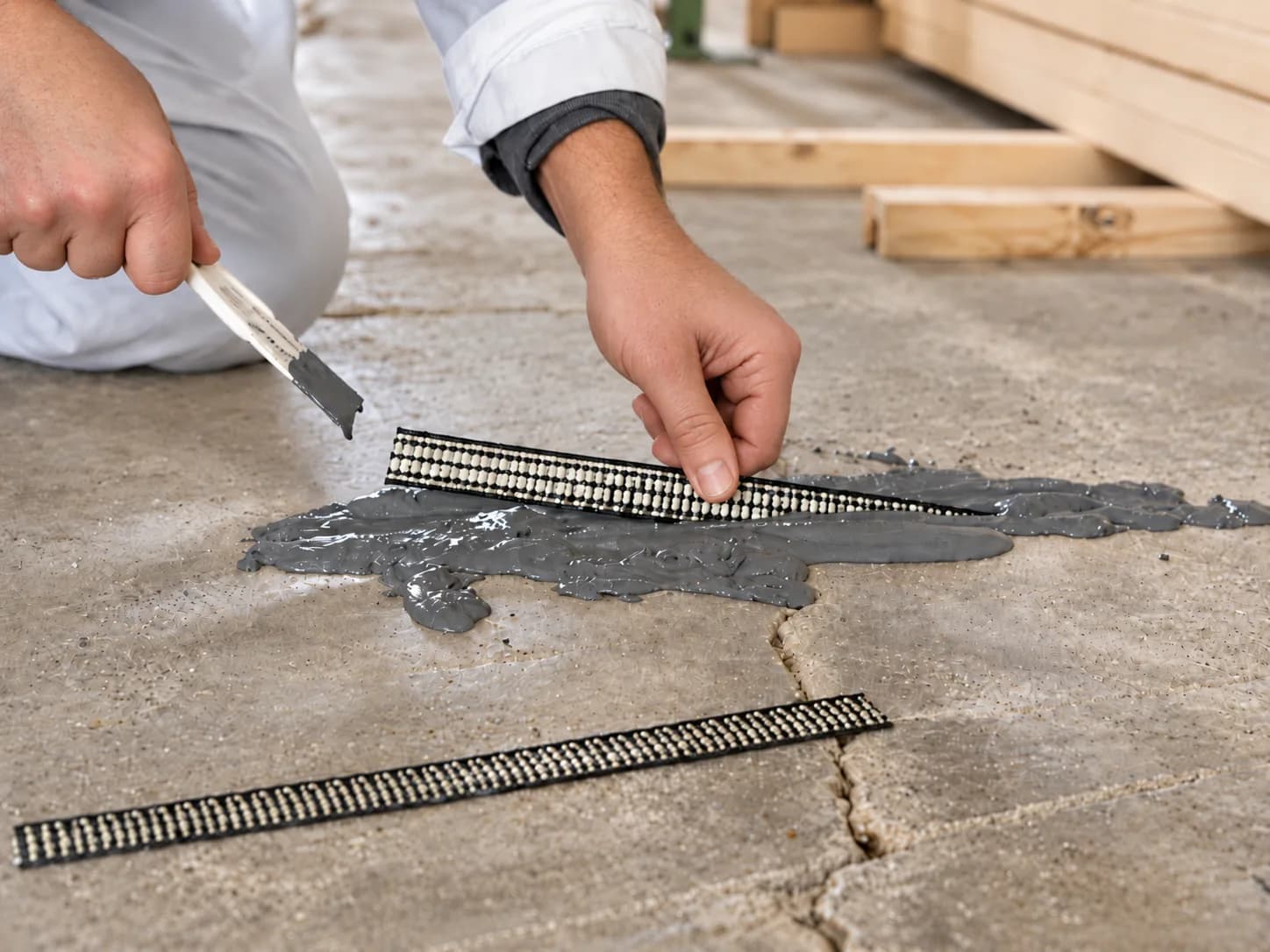 Sutura CrackStitch™ de fibra de carbono y Kevlar® para reparación de grietas